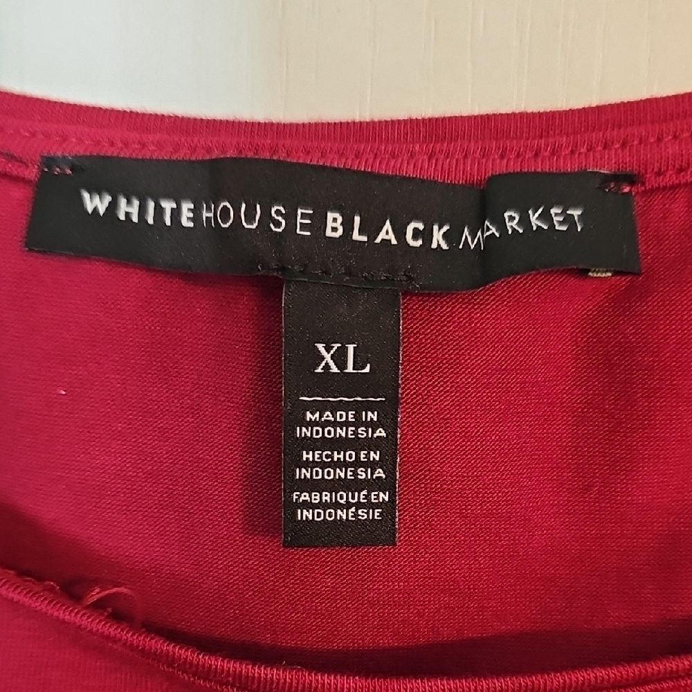 White House Black Market Burgundy Blouse